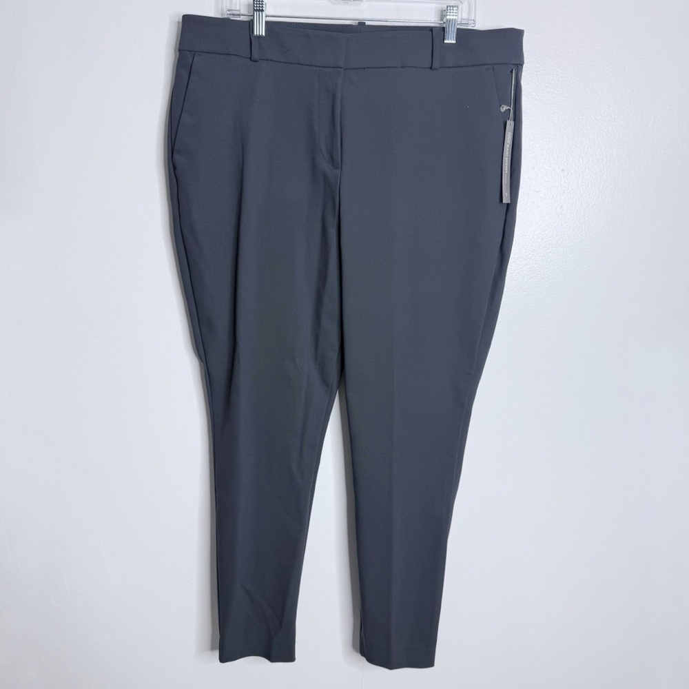 NWT Loft Plus High Waist‎ Marissa Skinny Dress Pants In Gray Career Wear Size 16